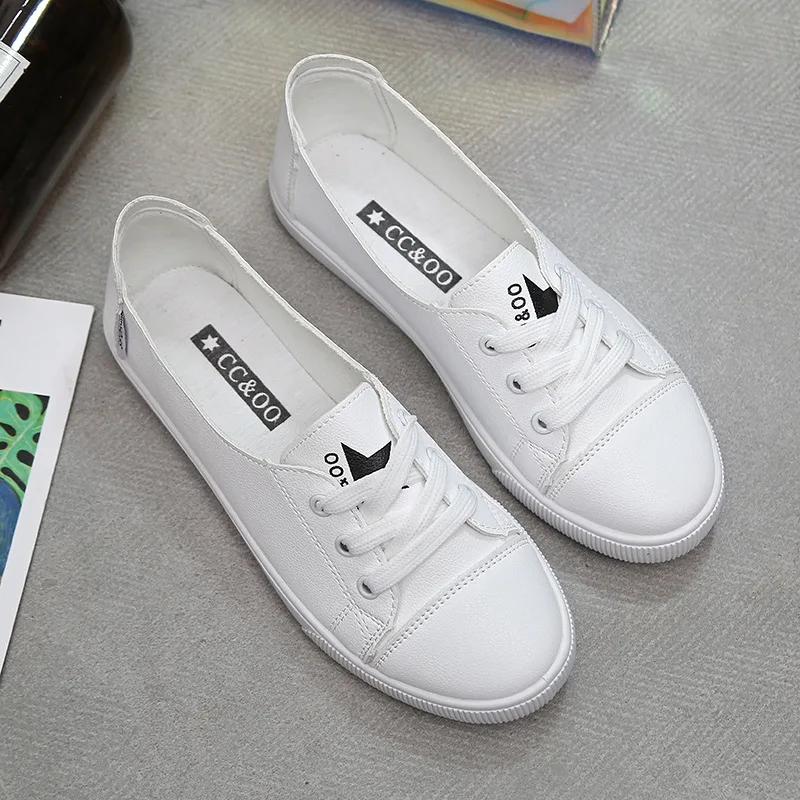 New Light -mouth White Shoes Female Cloth Shoes leisure Korean Women Flat Shoes Ladies Shoe Soft Breathable Zapatos Para Mujeres