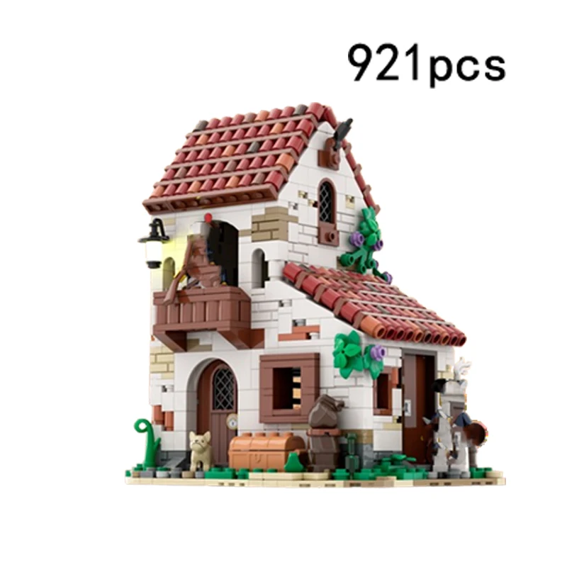 จุดจัดส่งด่วน MOC- 124328 124309 124049   ปราสาทโจรสลัดอนุภาคขนาดเล็กประกอบอาคารบล็อกของเล่น