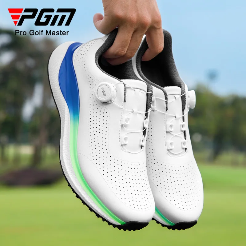 

PGM Golf Men's Sports Shoes Super Soft Popcorn Midsole Knob Laces Anti-slip Lightweight Breathable Waterproof Golf Shoes XZ411