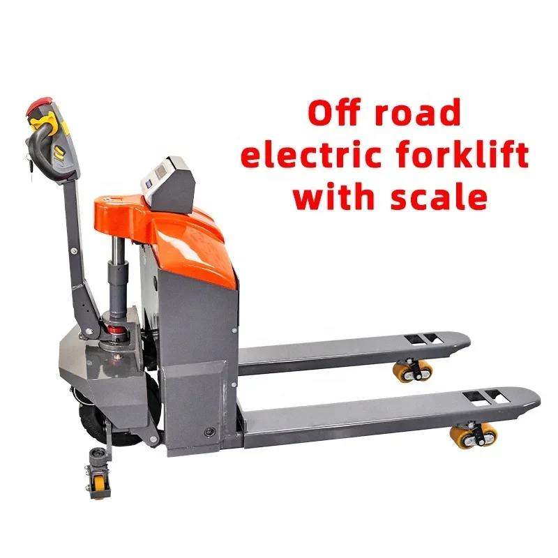 3-ton Off road electric pallet truck with weighing Forklift scale Electric lifting  Small electric forklift 3000kg