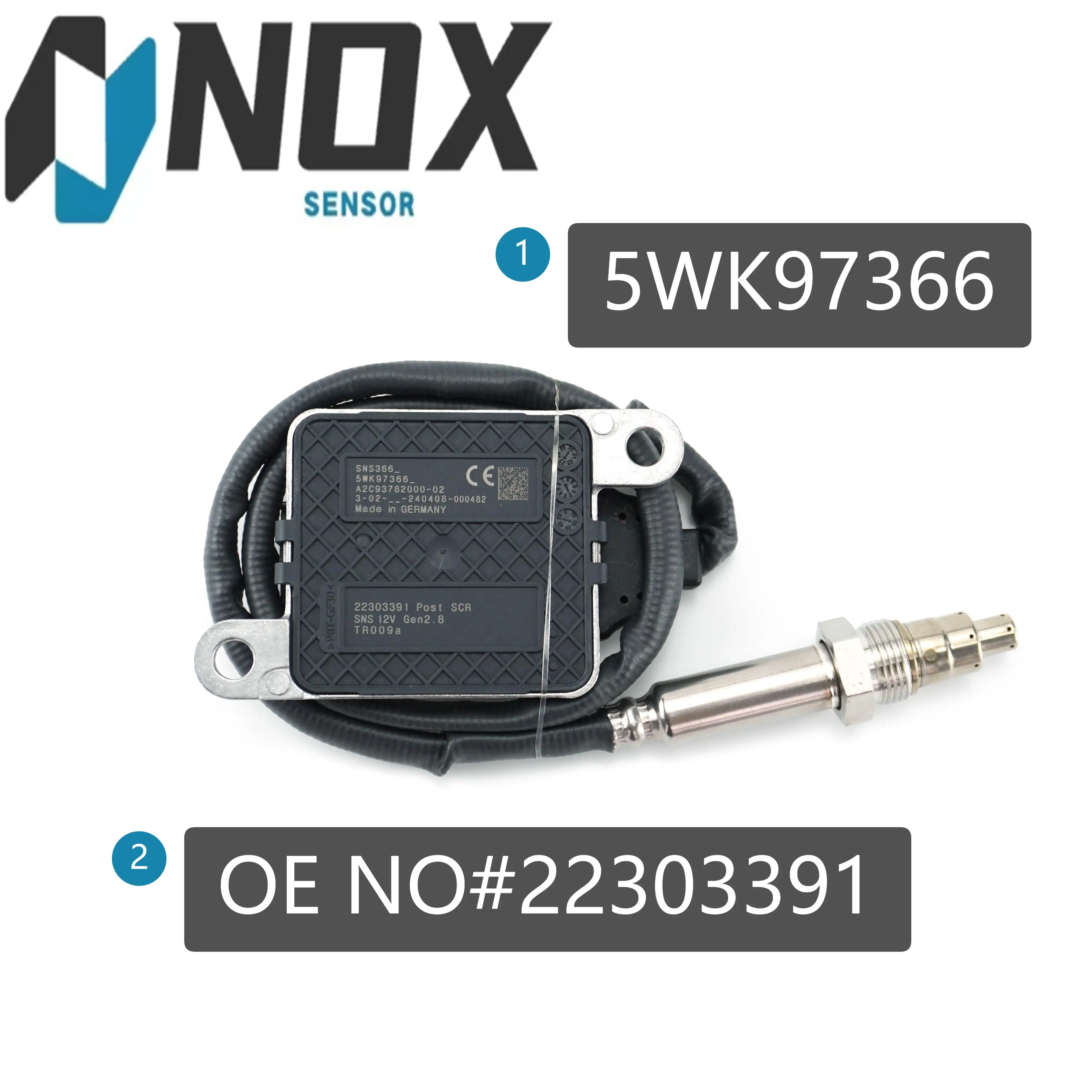 5WK97366 22303391 12V  5WK9 7366 Nitrogen Oxygen Sensor Nox Sensor For Volvo Truck C70 VN VNL VNM VHD VT MACK MP7 MP8 D11 D13 D