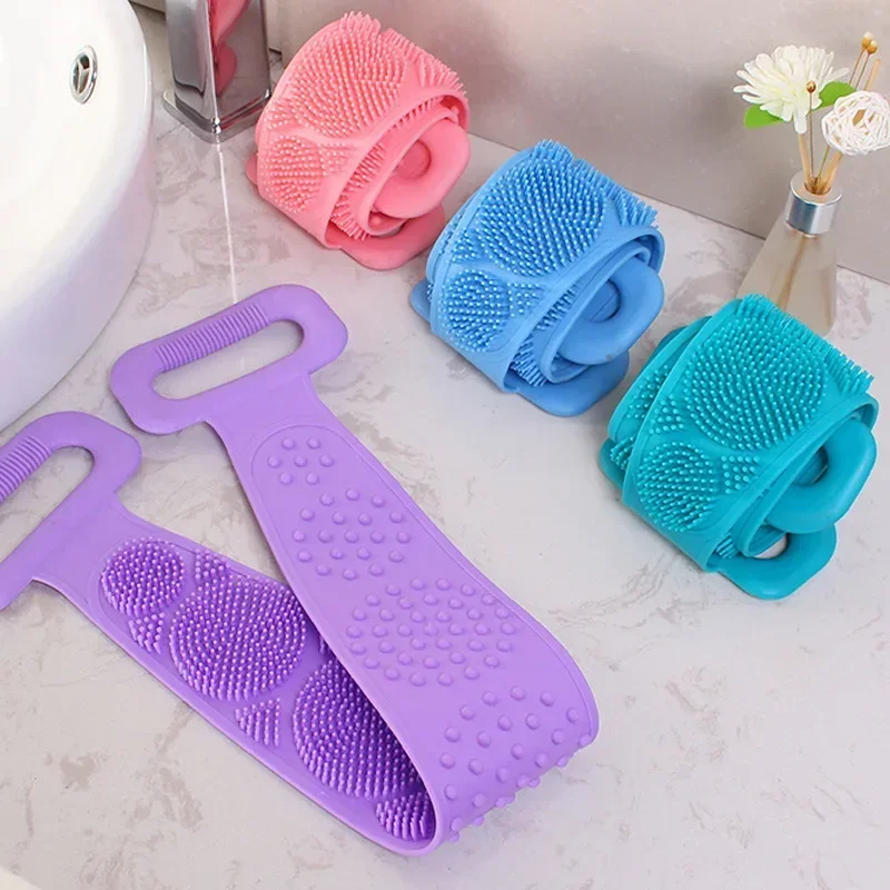 

Body Silicone Brush Scrub Body Exfoliating Sponge Brush Bathroom Shower Back Brush Bath Scrub Clean Tool Stain Removal Bath Belt