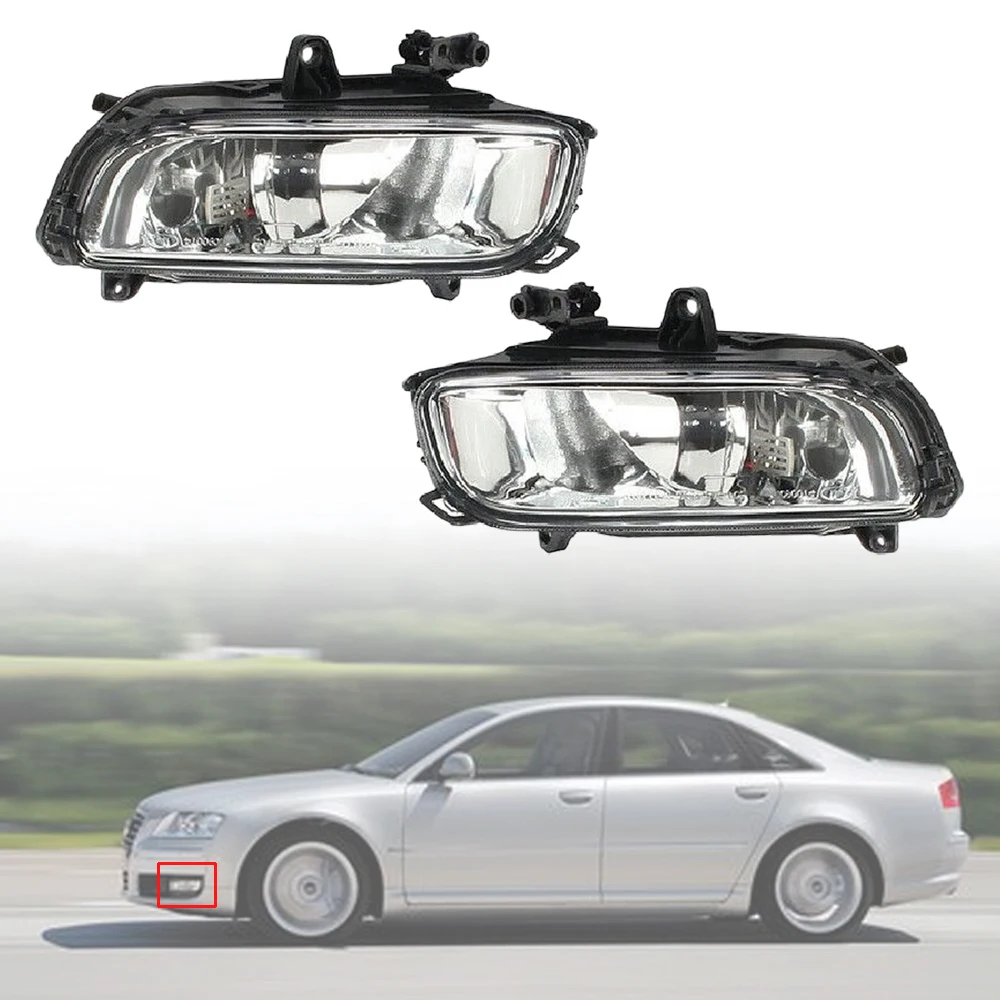 

Car Front Bumper Fog Light Fog Lamp With Halogen Bulbs 4E0941699B 4E0941700B For Audi A8 Quattro A8 D3 2008 2009 2010