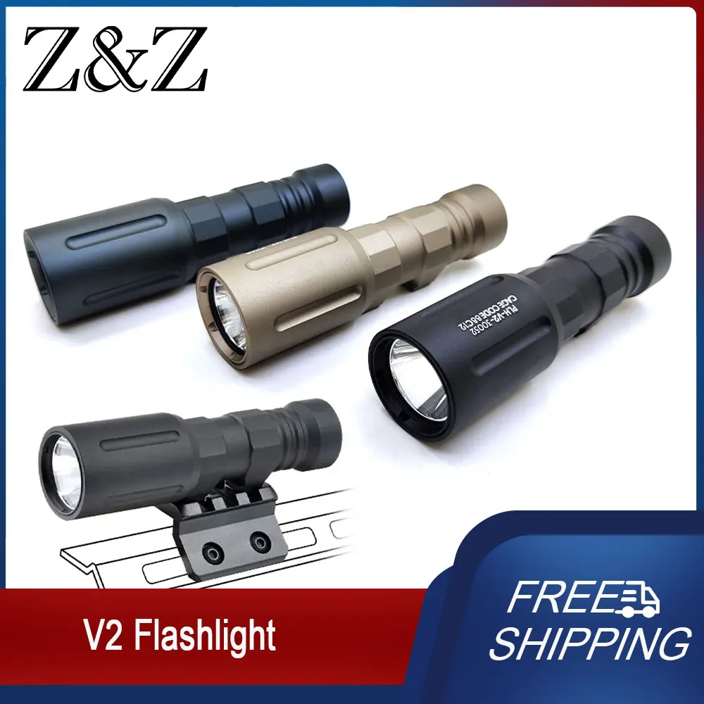 Tactical PLH-V2 Short  Flashlight LED 1000 Lumens  Hunting Scout lighting Metal PLH-v2 Weapon Spotlight Outdoor Lighting Lights