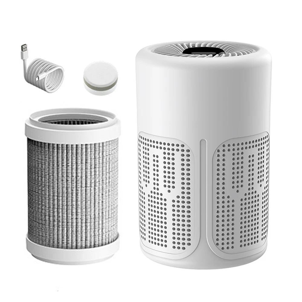 

Мини-настольный очиститель воздуха, портативный очиститель воздуха, бытовой очиститель воздуха с HEPA-фильтром, освежитель воздуха, средство для удаления запаха, очиститель воздуха
