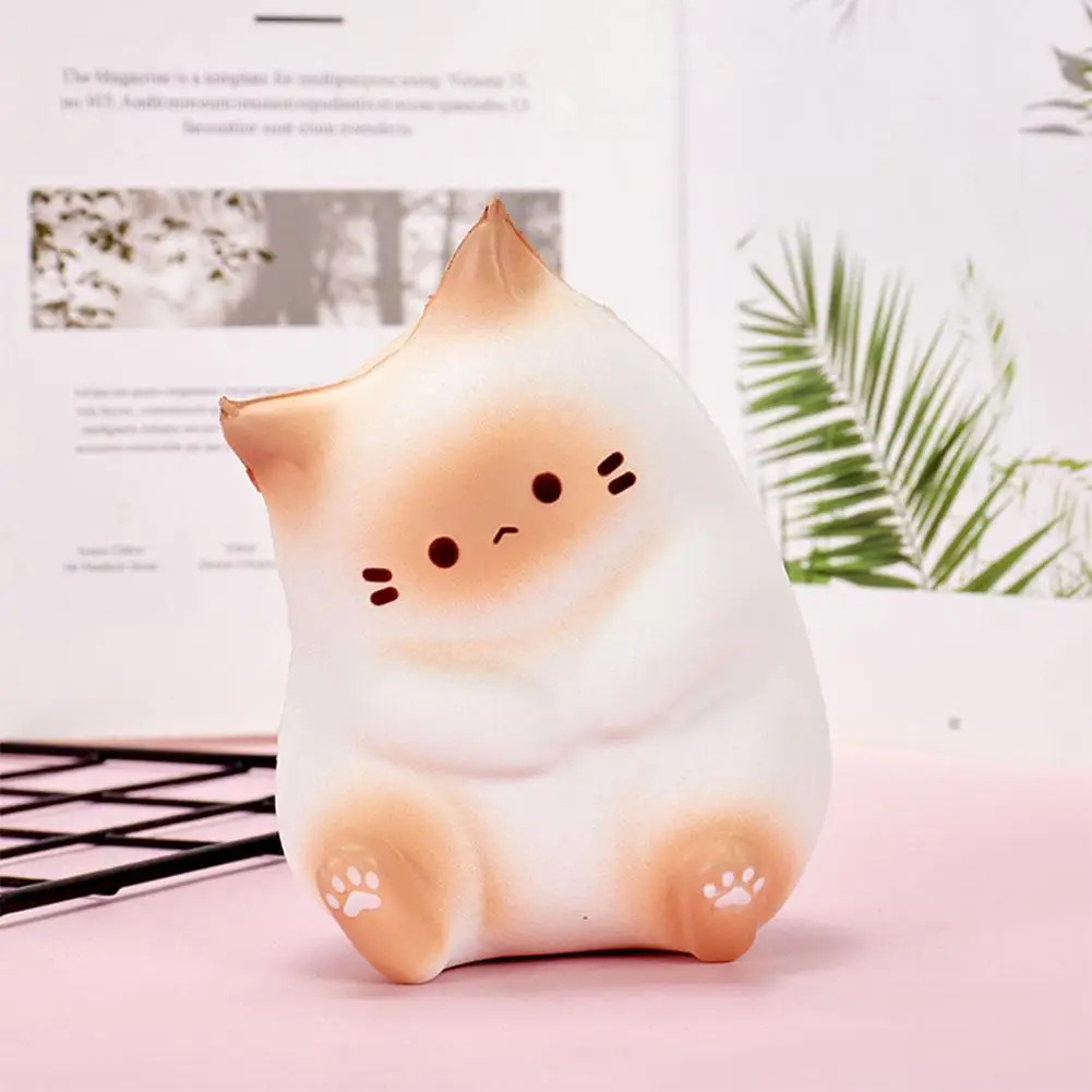 Squeeze Cat Toy Cartoon Kawaii Cat Rebound Rising Animal Toy Stress Relief Ball Adornment For Girls Room