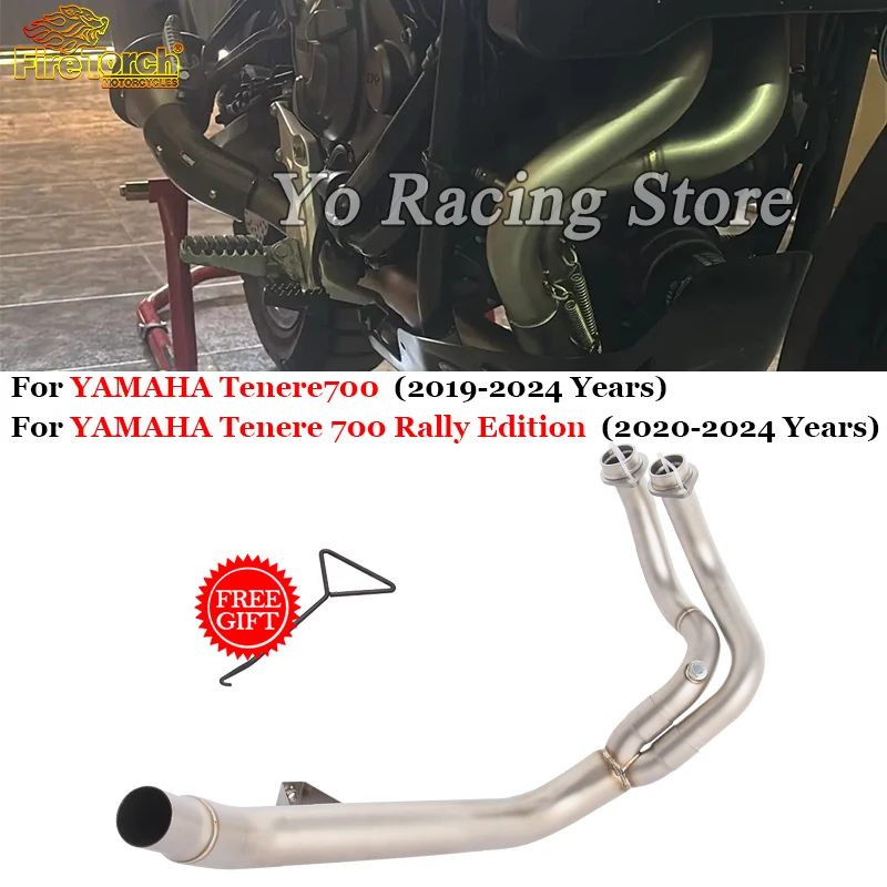 

Motorcycle Exhaust Front Link Pipe Connect Original Muffler For YAMAHA Tenere700 2019 - 2024 Tenere 700 Rally Edition 2020-2024