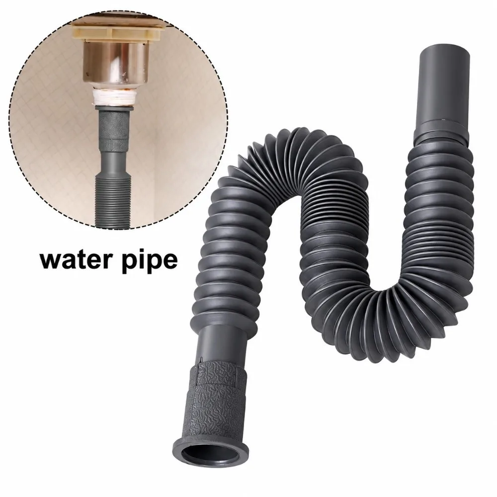 Flexible Silicone Sink Drain Hose Anti Odor Bendable Sink Drain Accessory Soft Silicone Easy Install Wash Basin Drain Pipe