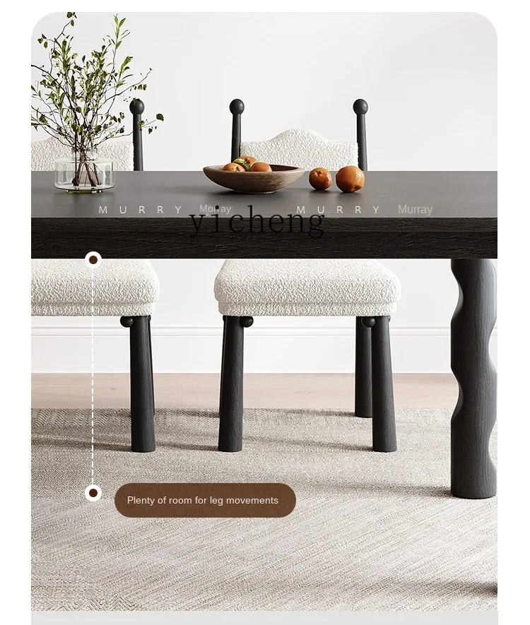 LYY Retro Solid Wood Dining Table Rectangular Small Apartment Home Chinese Style Dining Table