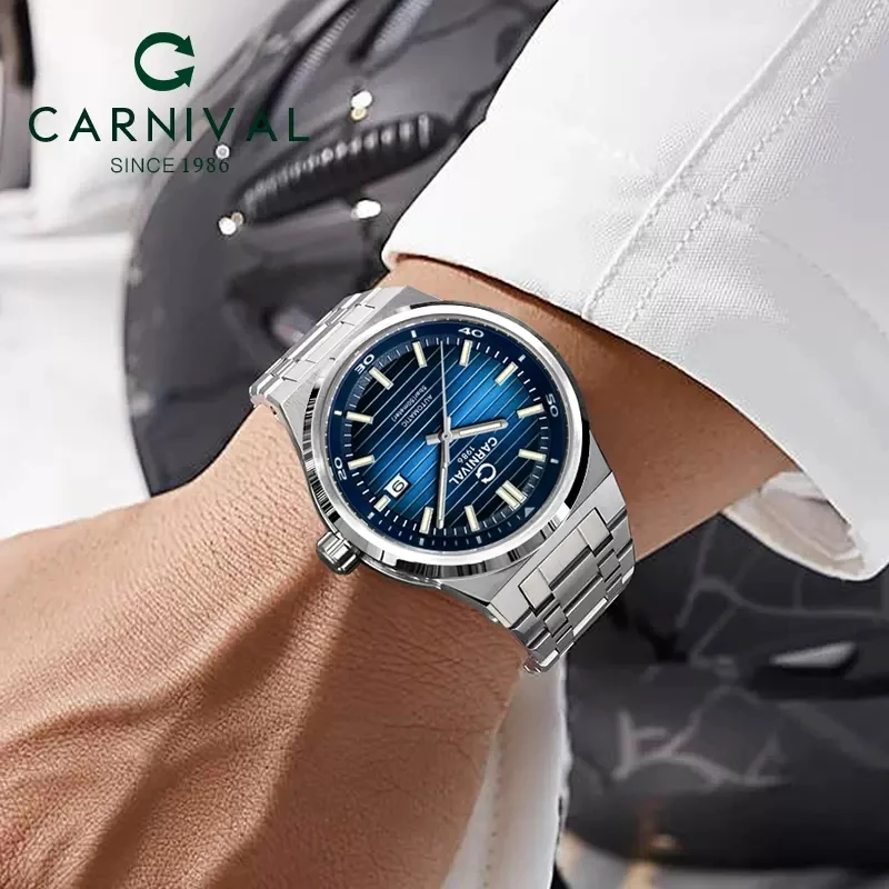 Relogio Masculino CARNIVAL 남성용 기계식 비즈니스 시계, 럭셔리 브랜드, 자동 손목 시계, NH36A 무브먼트 2023