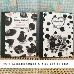 Sharkbang Full Set A5 Binder Photo Collect Book With 20pcs Sleevevs Bookcase Black Cat Ring Kpop Postcards Sticker Organizer