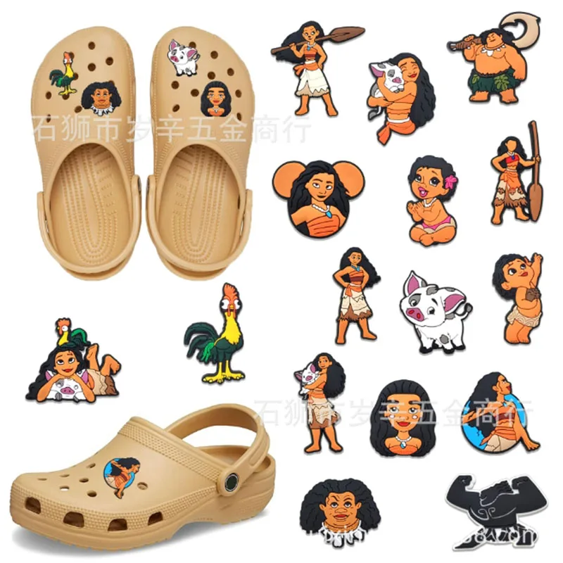 MINISO Moana Series for Shoe Charms Accessories DIY Decoration for Classic Clogs Bag Bubble Slides Sandals Girls X-mas Gifts image 3