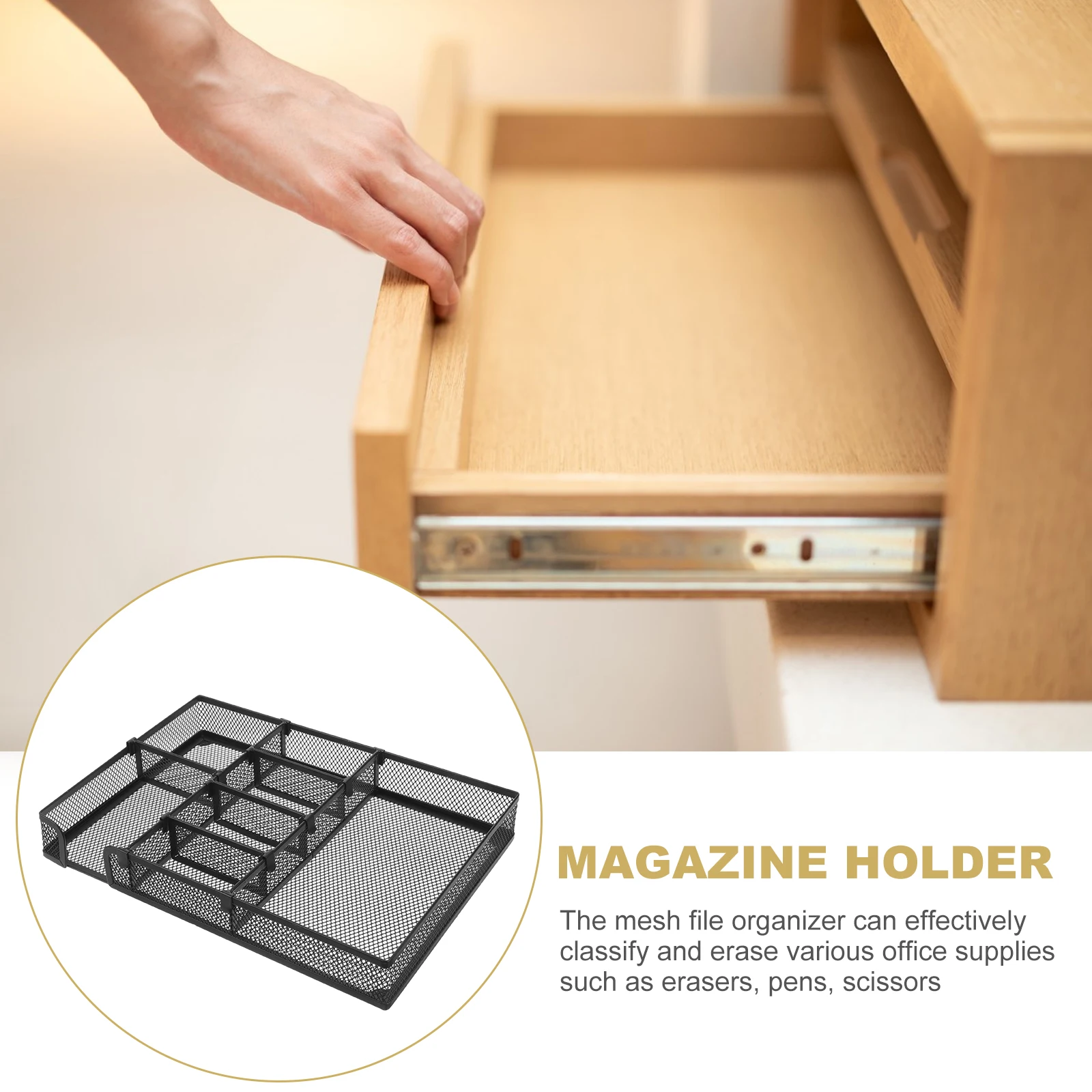 Mesh File Organizer Metal Black Holder Desk Organizer Mesh Basket Storage Document Container Magazine Holder