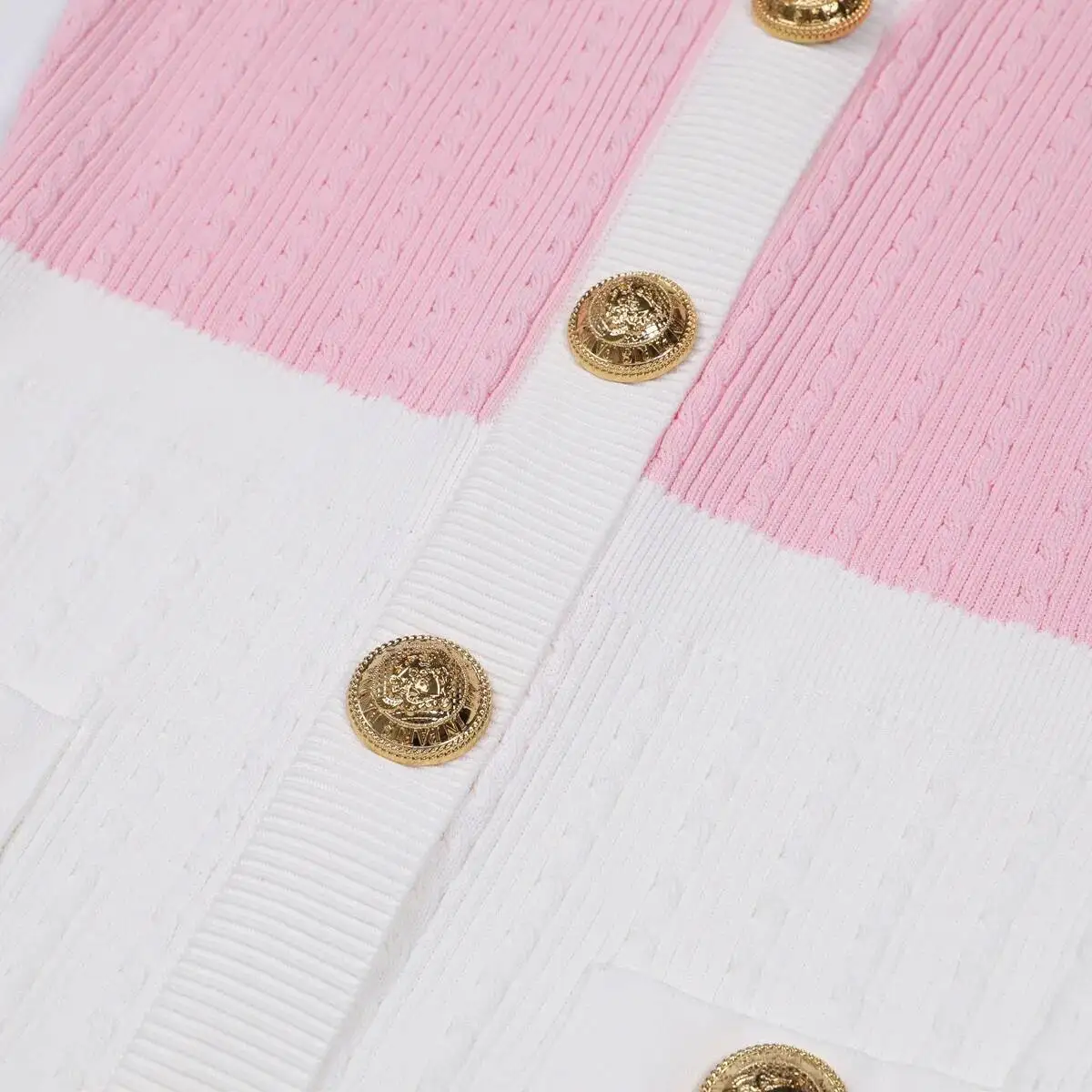 LEOSOXS Złote Sukienki Dzianinowe Jednorzędowe Różowe Dekolt V Damska Letnia Sukienka Krótki Rękaw Wąska Seksowna Spódnica Zamek Błyskawiczny Odzież