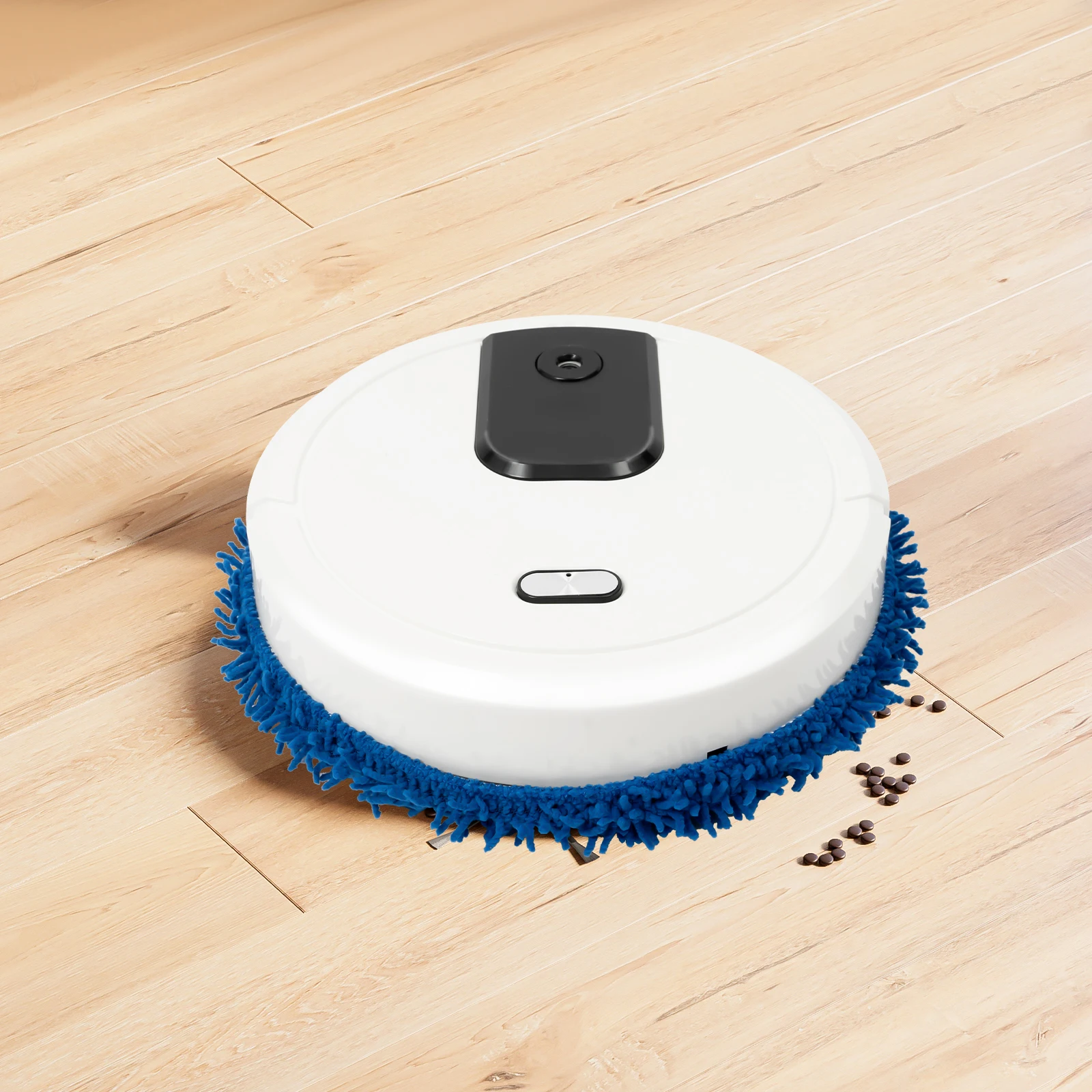 5W Smart Robot Dual-Function Wet&Dry Mopping Machine–Wipes with USB Charging Cable Water-Refilling Bottle