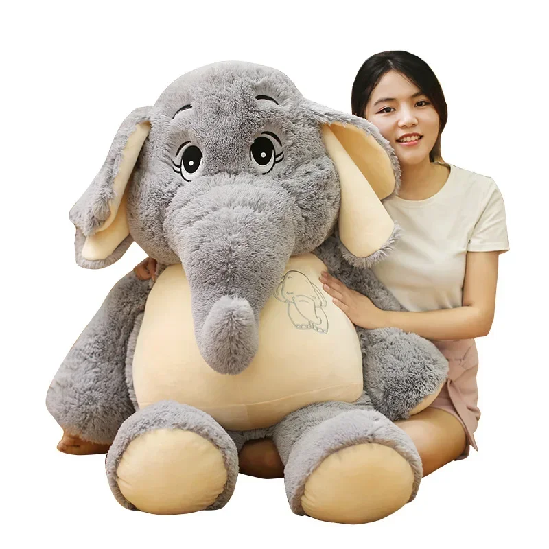 Big size 128cm Simulation animal Elephant stuffed plush toy model soft cotton doll Car Sofa Bed Sleep Hold pillow kids gift