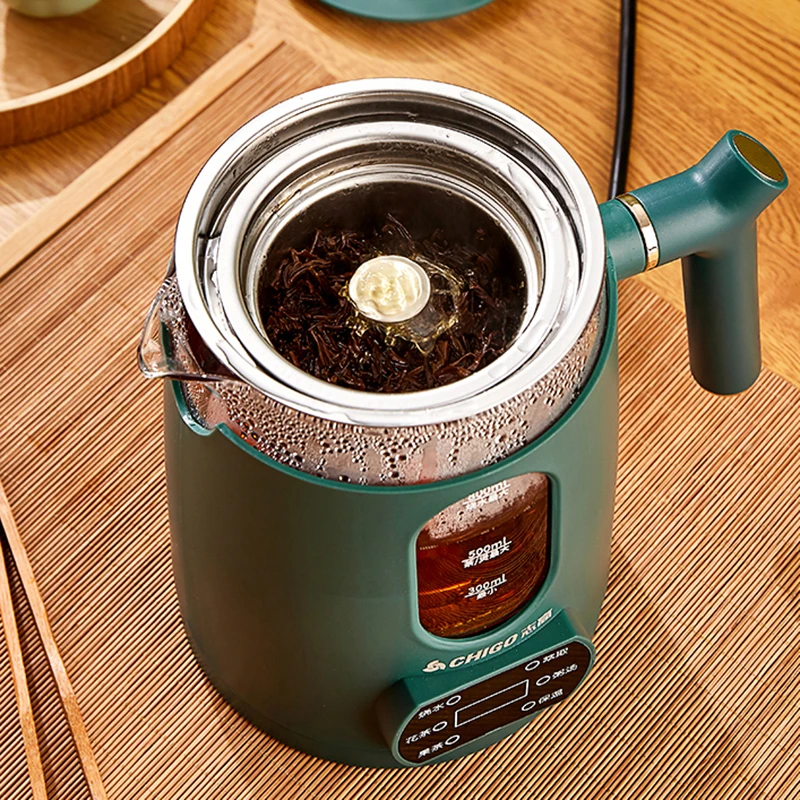 Bollitore elettrico da 800 ml Teiera automatica con spray a vapore con filtro Pentola multifunzione in vetro per la salute Pentola termica Bollitore per acqua bollente per la casa