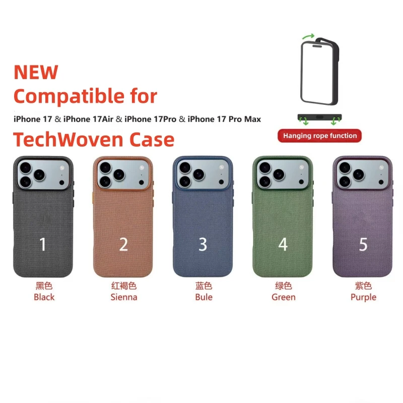 

Совместим с магнитным чехлом Apple Magsafe Techwoven для iPhone 17 Pro Max 17, Air, чехол с беспроводной зарядкой, полная защита, чехол с логотипом