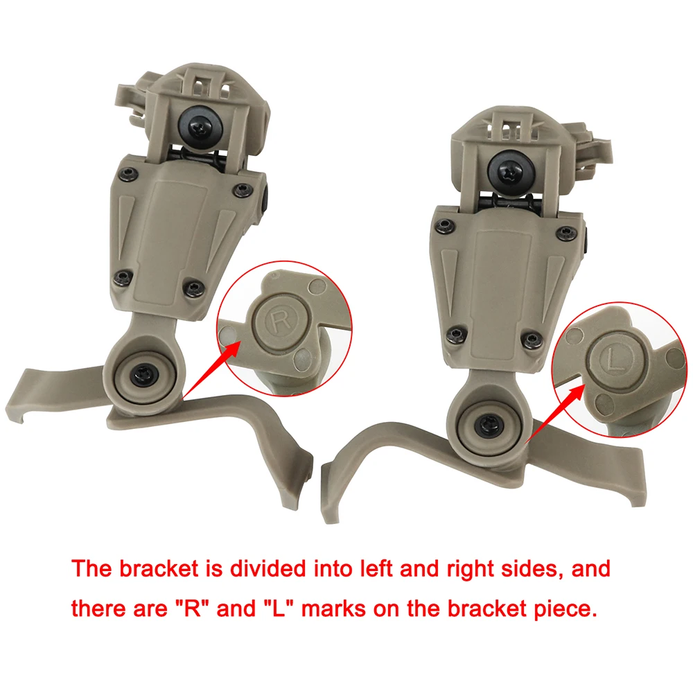 Tactical Helmet ARC Rail Adapter Electronic Shooting Headphone Bracket Accessories Compatible with EARMOR M31Tactical Headset