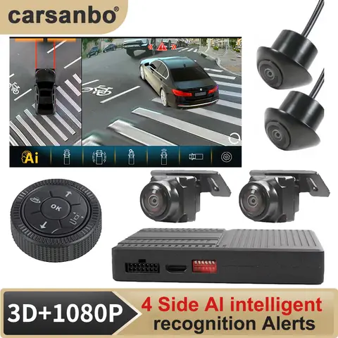 BMW 5 시리즈용 AI 360 파노라마 3D 버드 뷰 카메라, 자동차 시스템, 서라운드 어라운드 뷰, 1080P DVR