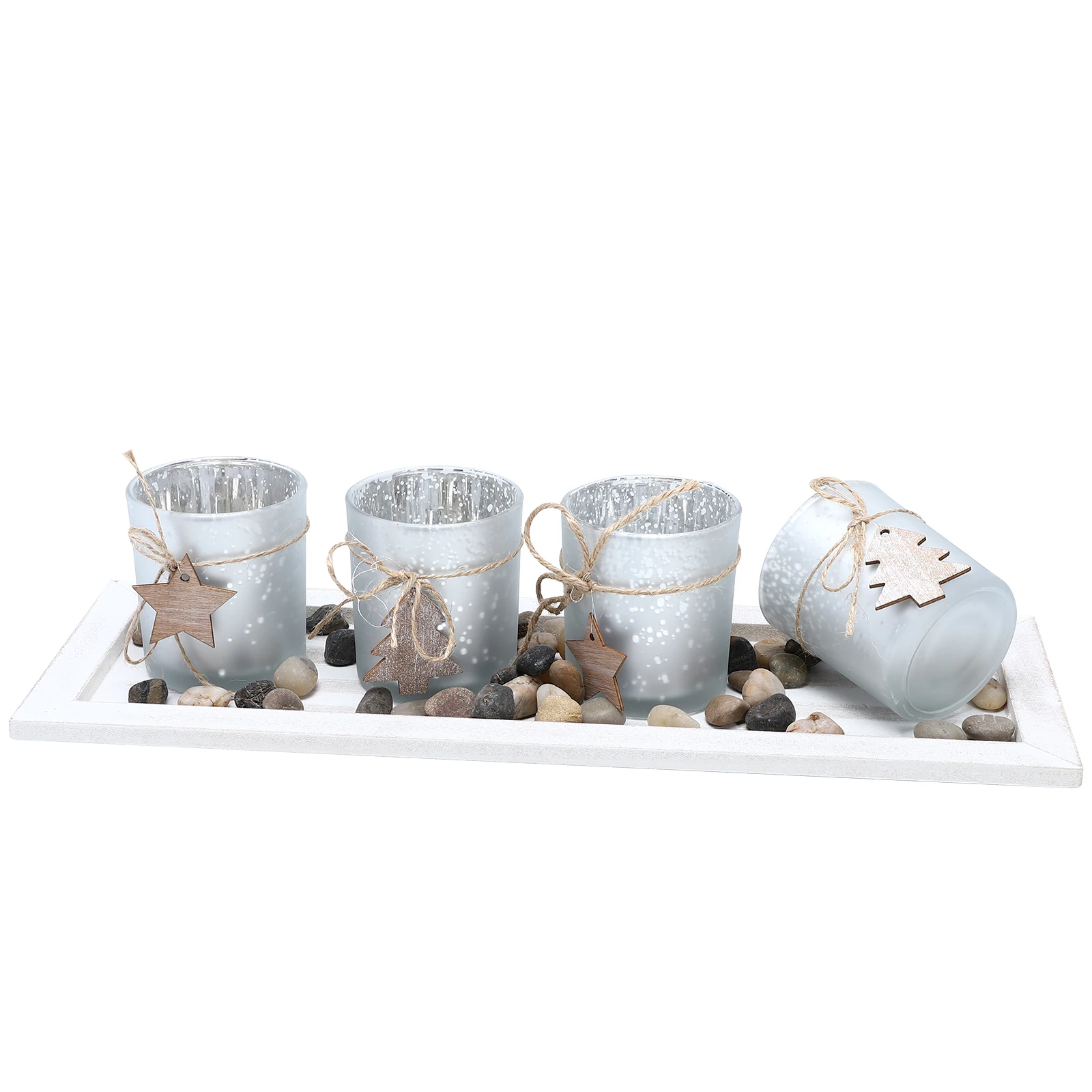 

1Set Nordic Style Candleholder For Home Decor Christmas Desktop Stand Romantic Room Holder Creative Wooden Holders