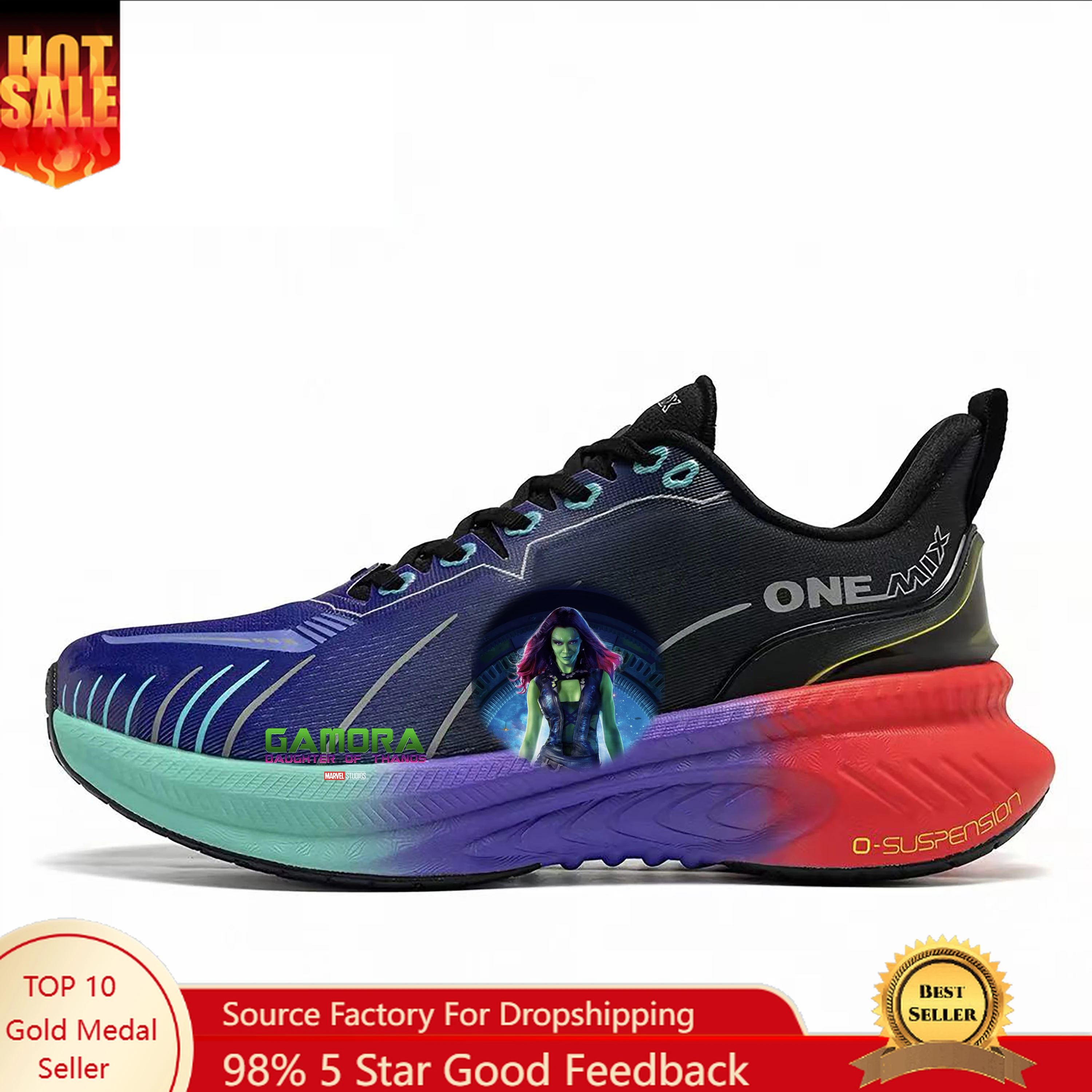 

ONEMIX Marvel Gamora Road Running Shoes Mens Womens Air Cushion Outdoor Sport Shoes Trainers Male Customized Cushion Shoe