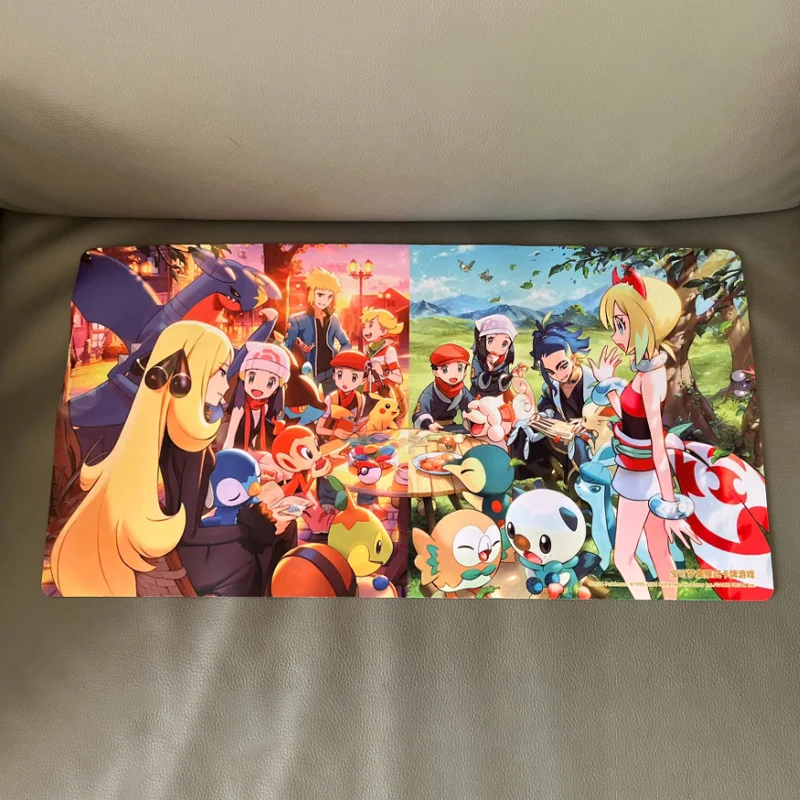 

Игровой коврик PKM TCG, тема «Gathering of Friends», упрощенное китайское издание, противоскользящий детский игровой коврик для подарка коллекционером биты