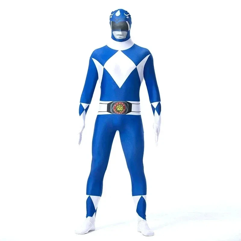 

★Halloween Costume adults Kyoryu Sentai Zyuranger Zentai suit cosplay costumes Red Blue Black Pin 2026 New ♥Look Me ←_←