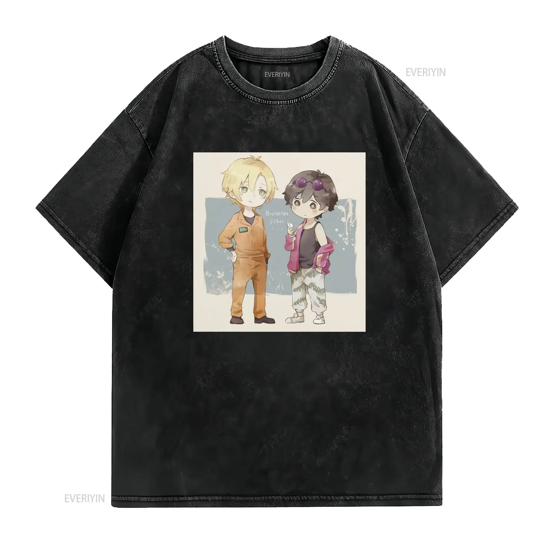 Banana Fish Ash Lynx T Shirt 100 Cotton vintage Washed Breathable Soft Stretched Top For Everyday Wear Casual Slightly view 2