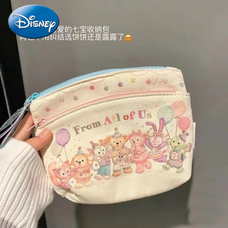 Disney 2024 Spring Party Shirley Rose Star Dew Tony Lina Belle Double-layer Printed Storage Bag Cosmetic Bag