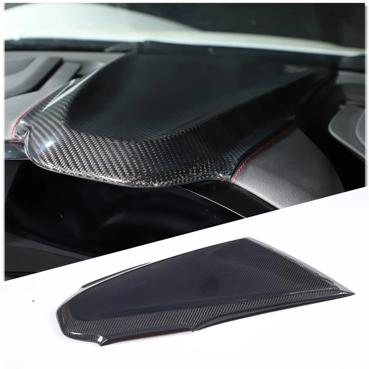 Carbon Fiber for Chevrolet Corvette C8 2020-2024 Dash Instrument Panel Cover Dashboard Trim Accessories (Without HUD)