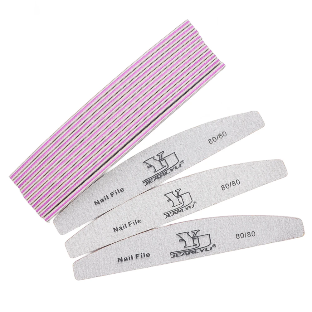 Nail File Double Side Buffer 80/100/180 Trimmer Sandpaper Sanding Files Block Lime a ongle Pedicure Manicure Polishing Tools