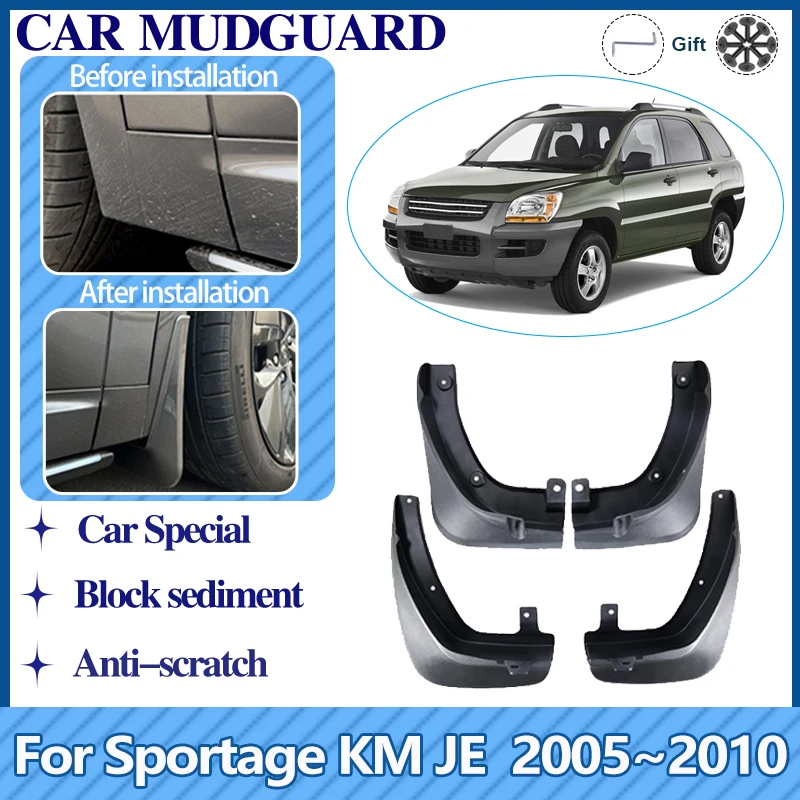 

For KIA Sportage KM JE 2005 2006 2007 2008 2009 2010 Car Mudguards Mudflaps Fender Mud Flaps Splash Guards Auto Rear Accessories