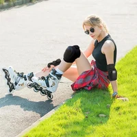Rodilleras 6 en 1, coderas con muñequeras, almohadillas para patines de monopatín para adultos jóvenes, conjunto de equipo protector para patinaje en monopatín