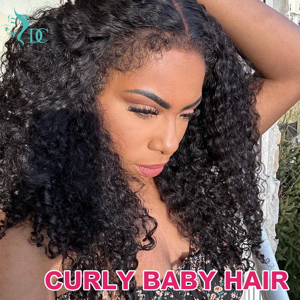 Kinky Curly 4c Edges Baby Hair Lace Wig 4c Hairline Kinky Curly Wig Curly Baby Hair 4c Hairline Lace Front Wig 13x4 13x6 Lace