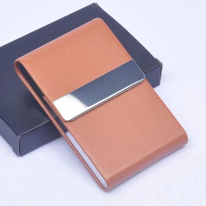 Smoking Accessories Cigarette Case 1 PC Cigar Storage Box Stainless Steel Multifunction Card Cases PU Tobacco Holder