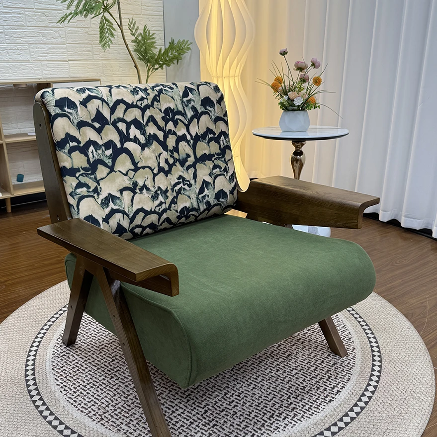 Personalized Leisure Sofa; Light Luxury Velvet Single Sofa; Living Room Chair.