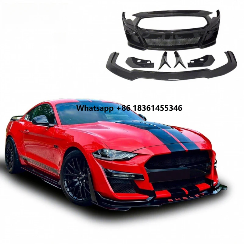 

High Quality GT500 Design Carbon Front Bumper Compatible with Mustang 2018-2023 Exterior Upgrade Accessories