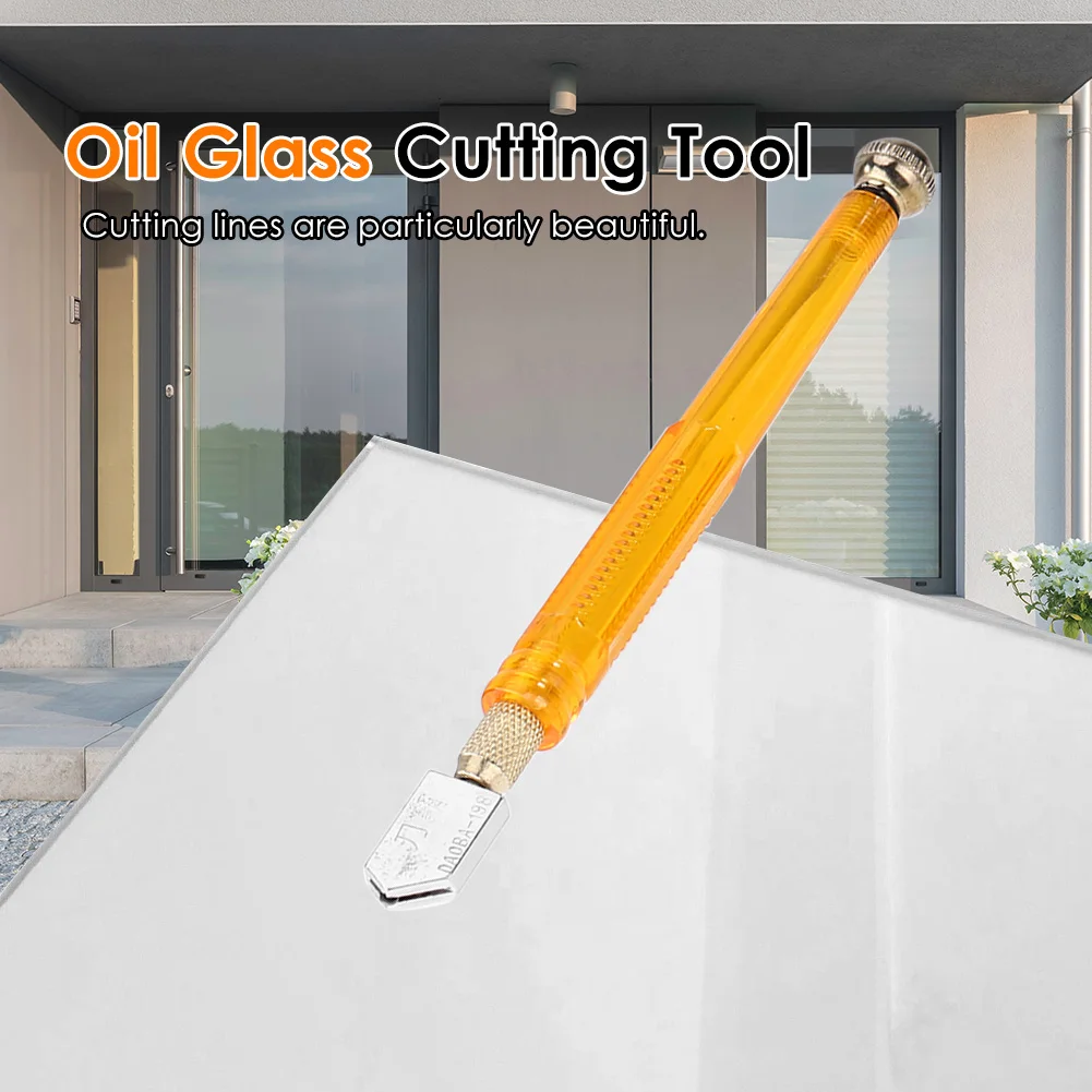 1pc 168mm Diamond Glass Cutter 3-12mm Professional Portable Wheel Blade DIY Tile Mirror Craft Cutting Tool