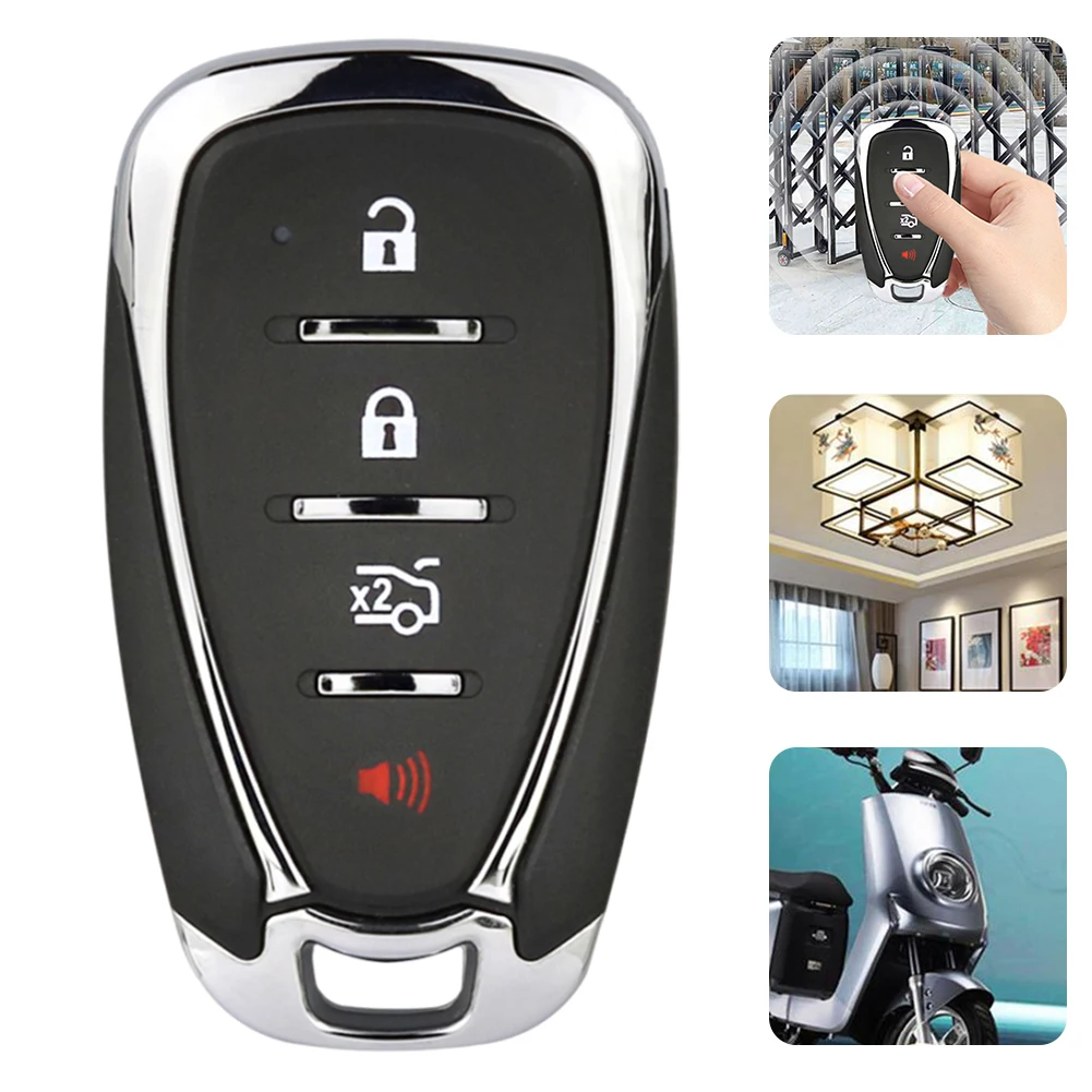 Substituição Duplicador de Chave Sem Fio, Interruptor Clone, Controle Remoto para Carro Elétrico, Porta da Garagem, 4 Chaves Copiar, 315MHz, 433MHz