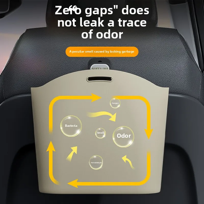 Silicone Car Trash Can Portable Hanging Waste Bin For Vehicle Storage And Garbage Space Saving Organizers Foldable Waste Bin view 4