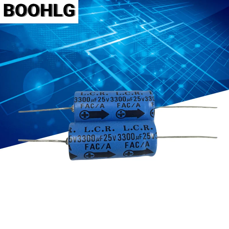 

5PCS 3300uf 25v horizontal axial polarized aluminum electrolytic capacitor 25v 3300uf 18X41mm