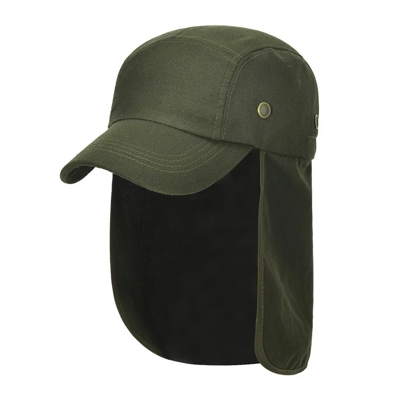Women Men Breathable Fishing Caps Wide Brim Sun Hat with Neck Flap for Outdoor Summer Sunscreen Fisherman Hats Travel Hiking