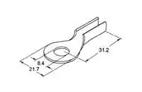 200207036 for BA 25 grounding cable end metric 8 copper