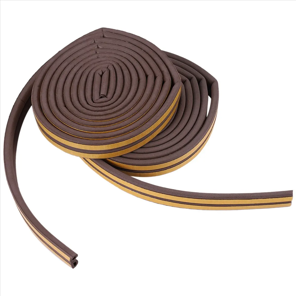A77I 2 Roll EVA Seal Weather Strip Foam Tape D Type 10M Doors Draught Excluder Anti-Collision Seal Strips