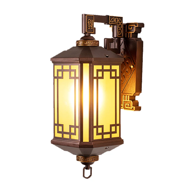 Outdoor Balcony Exterior Wall Entrance Chinese Style Retro Waterproof Corridor Outdoor Landscape Courtyard Wall Lamp