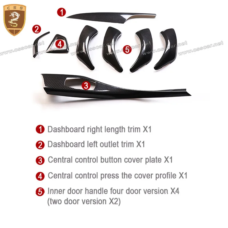 For BMW 1 Series 2 Series F20 F21 F22 F23 Car Central Control Instrument Panel Door Trims Dashboard Cover Interior Parts 2014-up