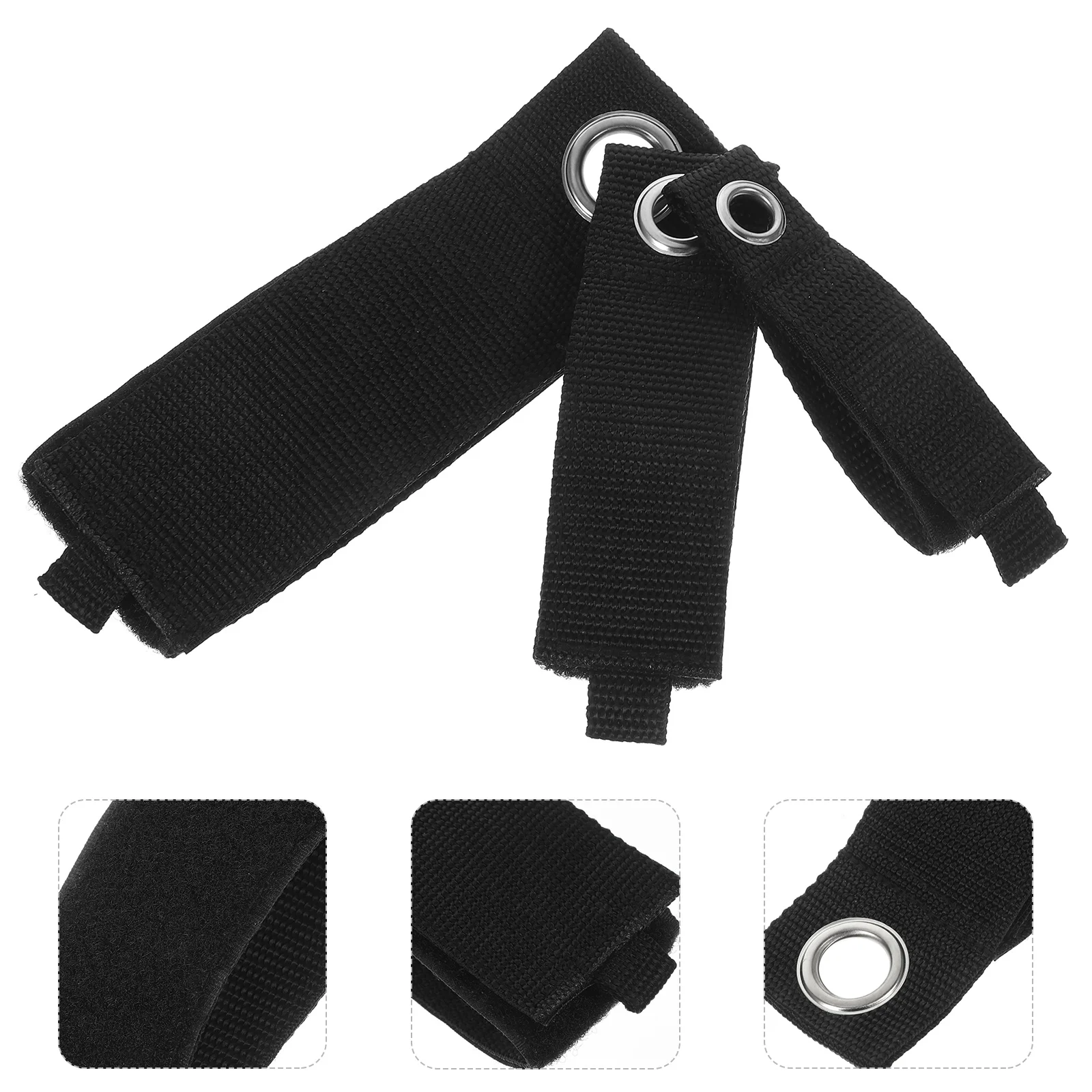 

6 Pcs Storage Straps for Rope Cable Ties Wire Heavy Black Extension Cord Holder Cords