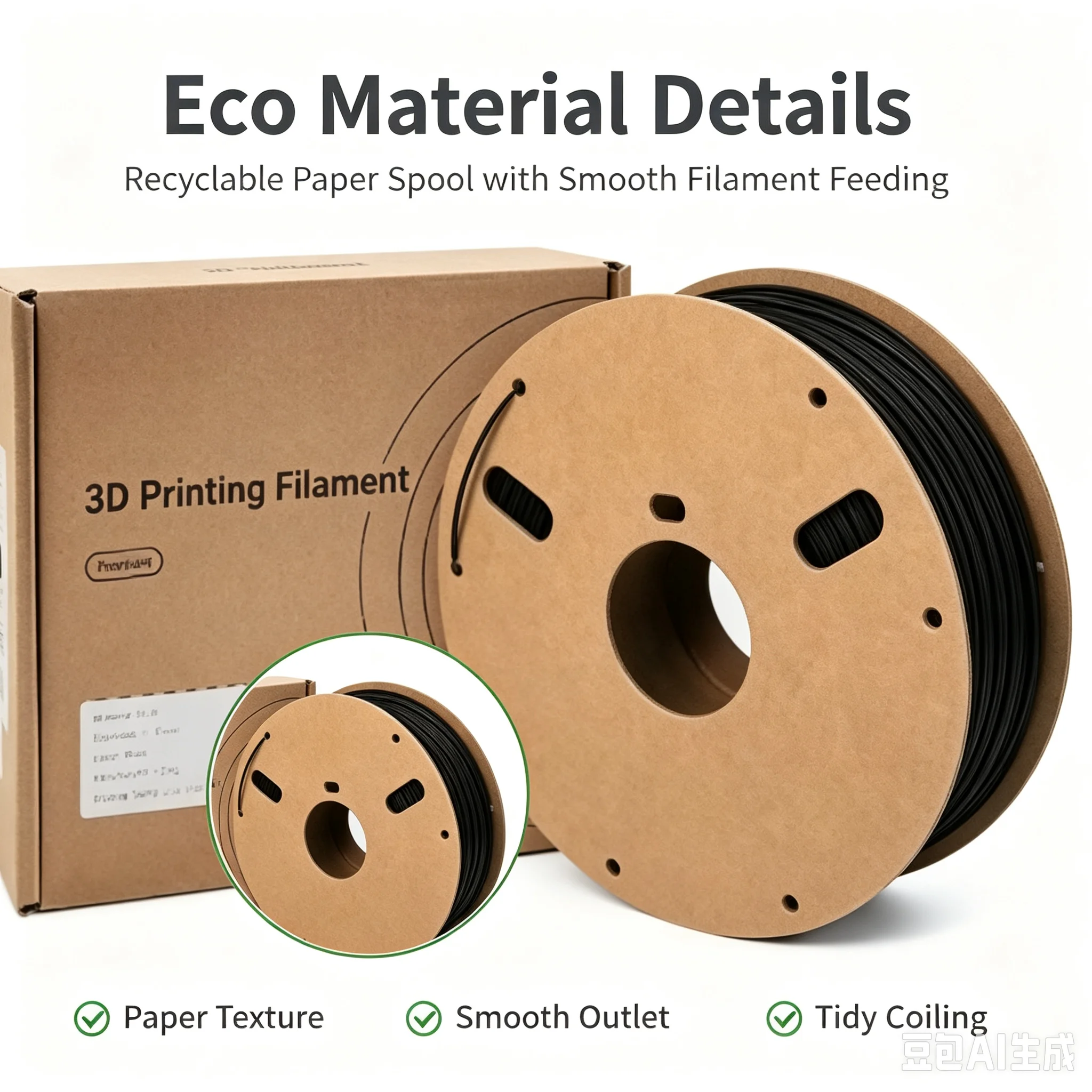 White Tough PLA 3D Printer Filament 1.75mm Biodegradable Consumable Material for FDM FFF Printer and 3D Printing Pen DIY Craft