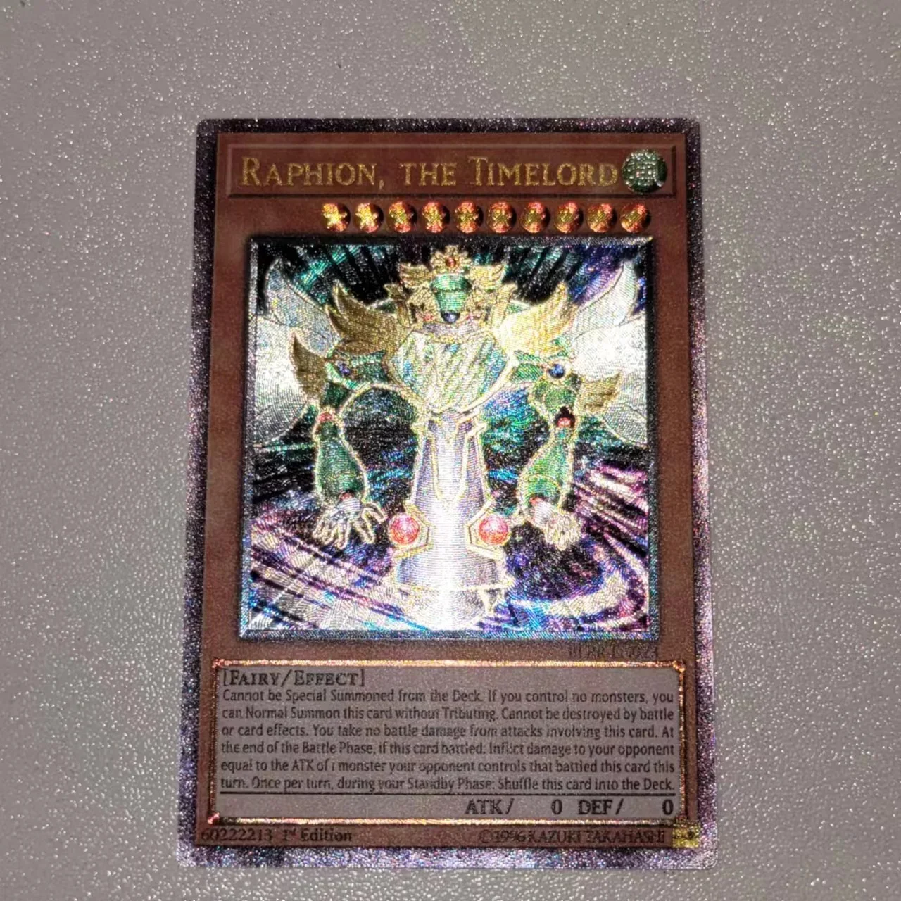 

Yu-Gi-Oh BLRR-EN023 UR /Raphion, the Timelord Children's Gift Collectible Card Toys (Not Original)